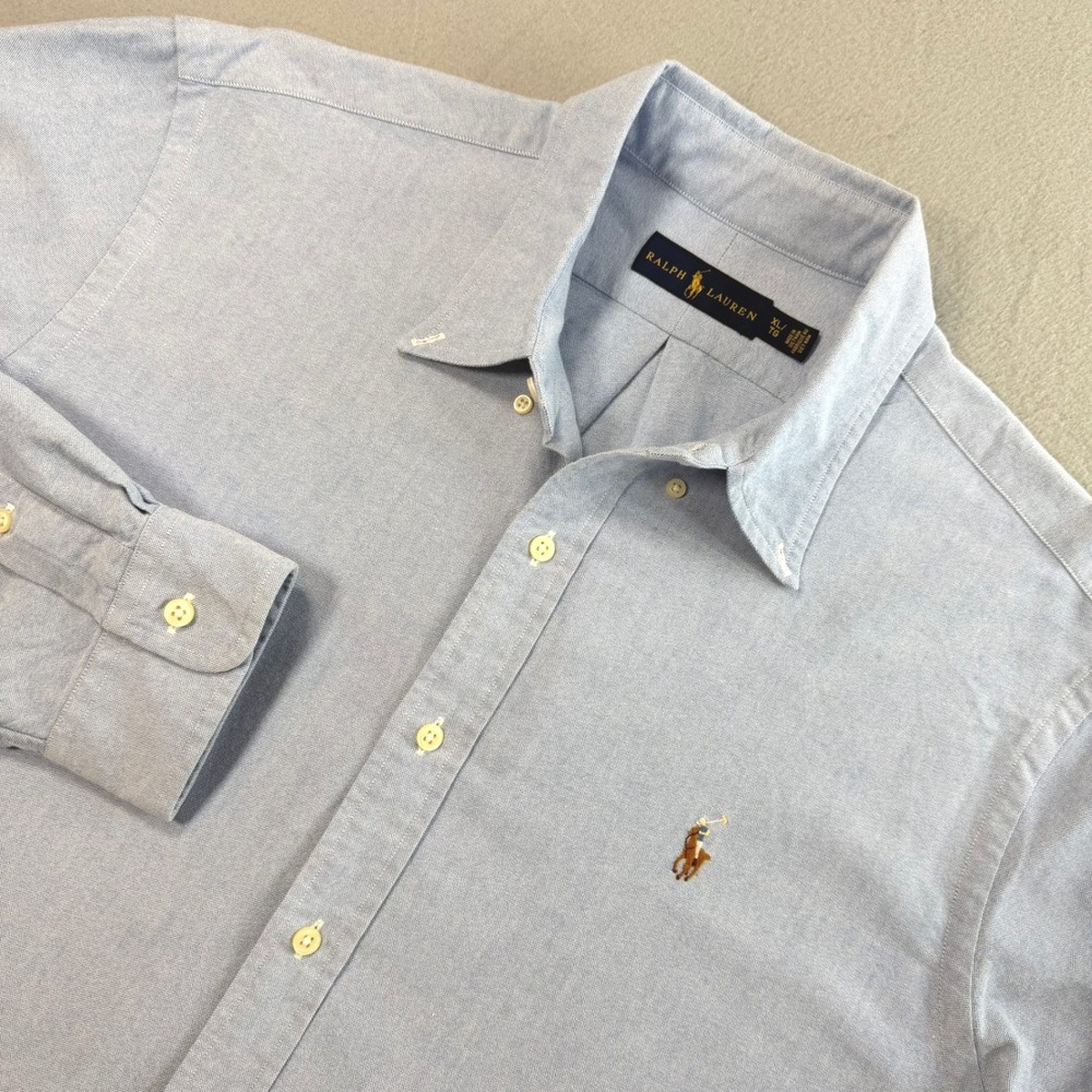 Ralph Lauren Oxford Shirt Mens XL Light Blue Long Sleeve Button Down Pony Preppy